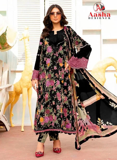 Aasha 1178 A and B Cotton Dupatta Pakistani Salwar Suits Wholesale Shop In Surat